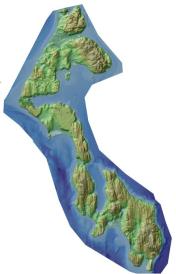 Whidbey Island Relief Map